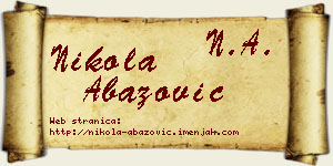 Nikola Abazović vizit kartica